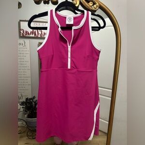 Sage Pink and White Mini Dress